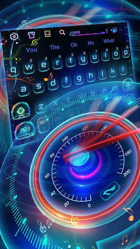Neon Racing Car Speedometer Keyboard Theme screenshot 2