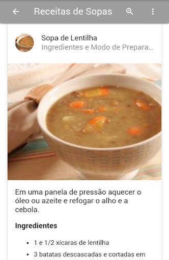 Receitas De Sopas screenshot 3