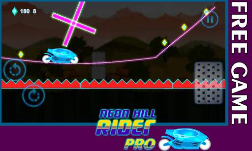 Neon Hill Rider Pro - Neon hill rider pro racing screenshot 1