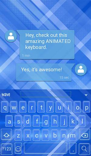 Blue Arrows Animated Keyboard + Live Wallpaper screenshot 3