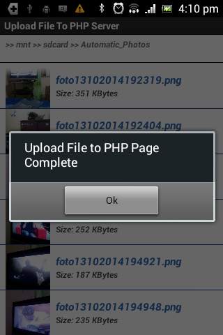 Upload File To PHP Server screenshot 3