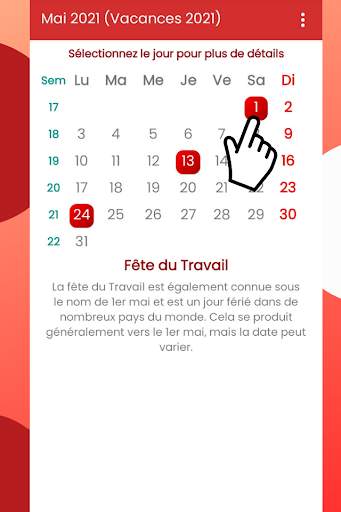 Calendrier Suisse 2021 pour mobile gratuit screenshot 3