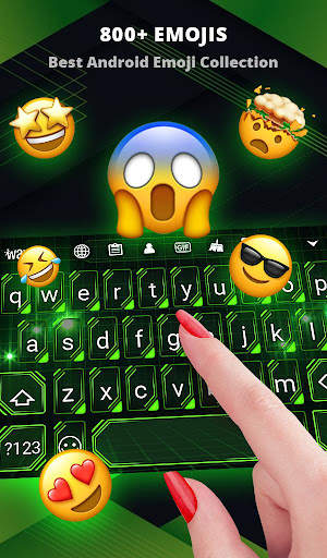 Cyber Green Wallpaper Keyboard screenshot 3