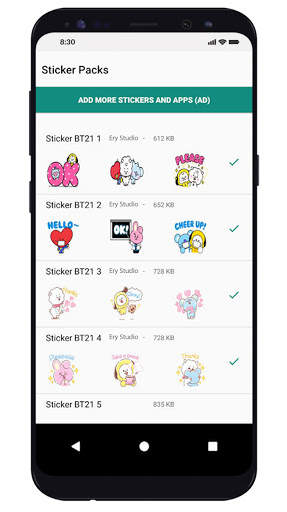 BT21 Sticker Free For Whatsapp screenshot 1
