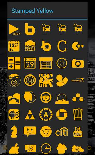 Stamped Yellow Icon Pack 4 تصوير الشاشة