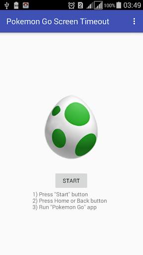 Screen Timeout For Pokemon Go screenshot 1