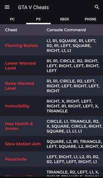 Cheats for GTA 5 - Xbox, PS4, PC, Phone screenshot 2