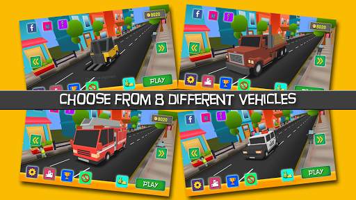 Blocky Zombie Highway screenshot 2