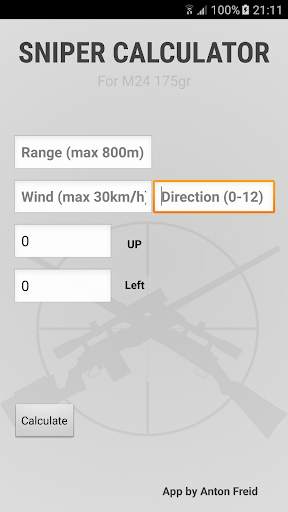 Sniper calculator screenshot 1