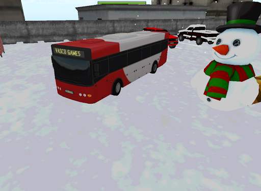 Bus winter parking - 3D game screenshot 5