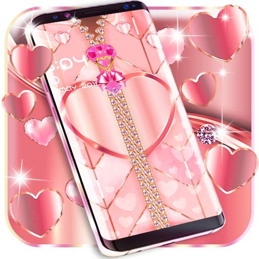Rose gold lock screen zipper 9.2