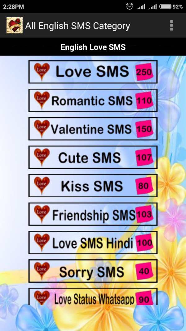 2020 Love SMS Messages screenshot 2