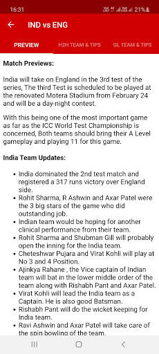 Fantasy Team for Dream11 - SL & GL Team Prediction screenshot 5
