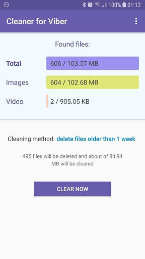 Cleaner for Viber screenshot 1