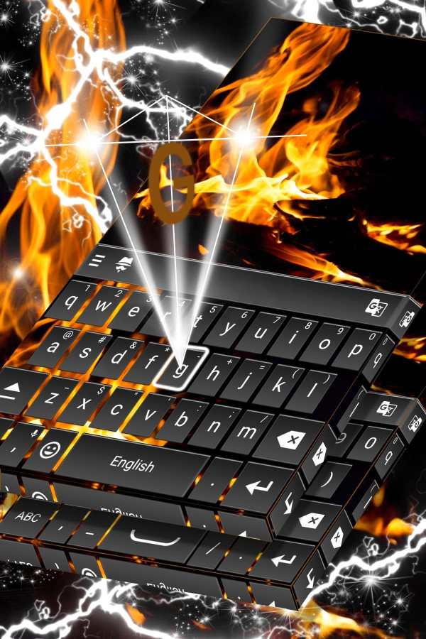 Burning Fire Flames Keyboard स्क्रीनशॉट 1