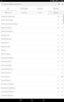 All Netflix Categories 11 تصوير الشاشة
