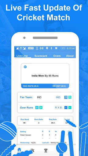 Crick Live Line -Fastest live score & schedule screenshot 1