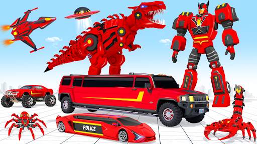 Limo Car Dino Robot Car Game screenshot 1