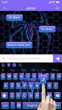 Unusual purple spider keyboard theme screenshot 2