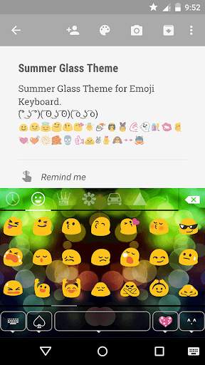 Summer Glass Emoji Keyboard स्क्रीनशॉट 2