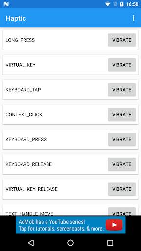 Haptic Feedback Checker 1 تصوير الشاشة