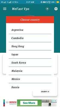 WeFast vpn screenshot 2