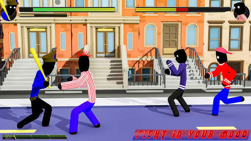Stickman Street Fighting City Blocky Gangster screenshot 4