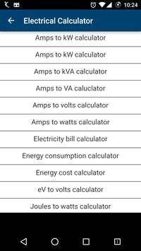 Electrical Calculator Pro screenshot 1
