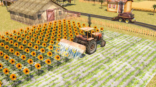 Tractor harvesting Simulator 2018 - Farming land screenshot 3