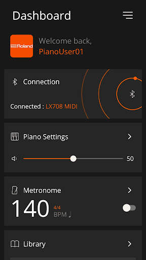 Roland Piano App screenshot 1