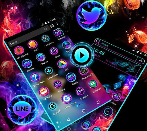 Smoke Colors Launcher Theme screenshot 2
