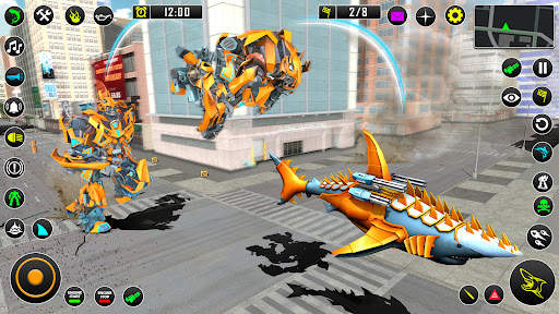 Shark Robot Car Game 3d screenshot 5