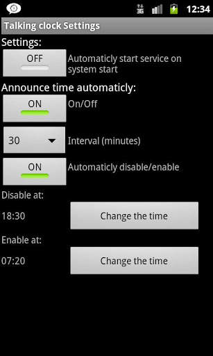 Talking Clock screenshot 3