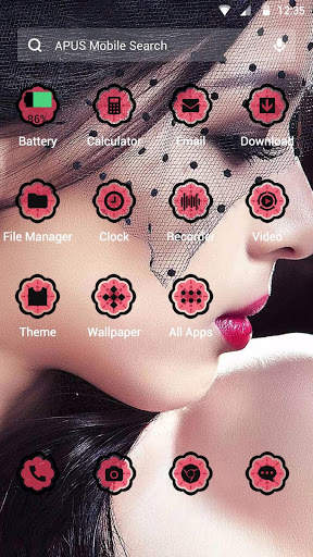 Rose-APUS Launcher theme screenshot 2