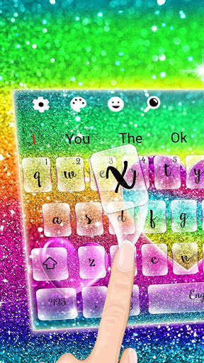 Rainbow Glitter Keyboard screenshot 1