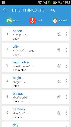Aprender Vocabulario Ingles screenshot 3
