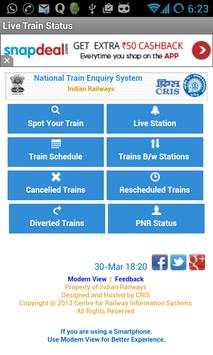 Live Train Status (IRCTC) screenshot 1