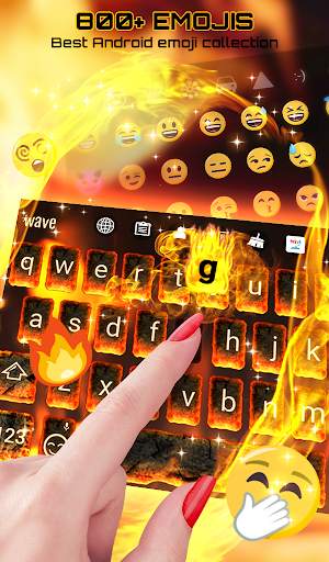 Burning Keyboard Wallpaper HD screenshot 2