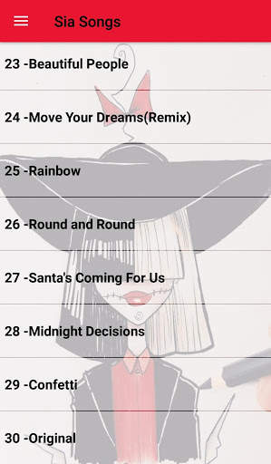 Sia Songs Offline (30 Music) screenshot 3