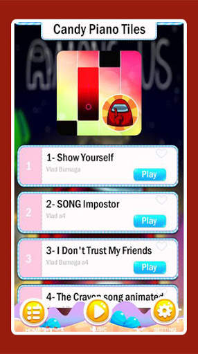 Among Us imposter Piano Tiles Music screenshot 1