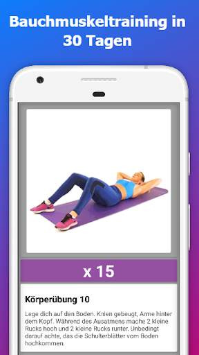 Bauchmuskeltraining: Wie man Gewicht verliert screenshot 1