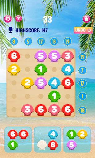Number puzzle game – Beach *Gold Edition screenshot 2