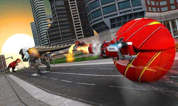 US Police Ball Robot Transform VS Wild Dino Attack screenshot 5