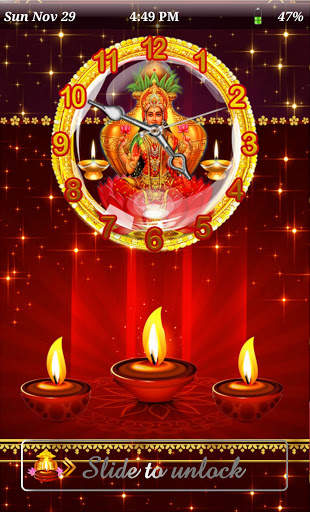 Mata Lakshmi Clock Lockscreen - Live Wallpaper screenshot 24