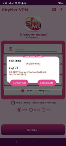 Skynet vpn screenshot 1