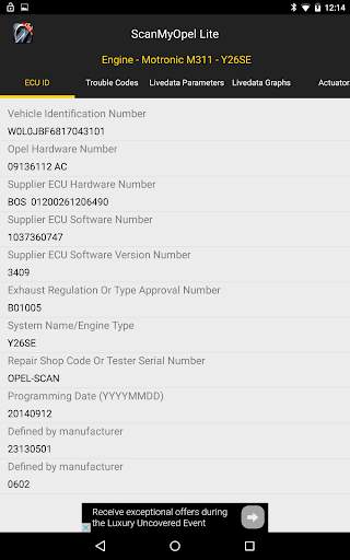 ScanMyOpel Lite screenshot 9