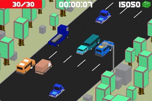 Blocky highway racing screenshot 1