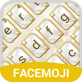 Gold Diamond Emoji Keyboard Theme for Messenger icon
