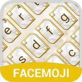 Gold Diamond Emoji Keyboard Theme for Messenger v1.0