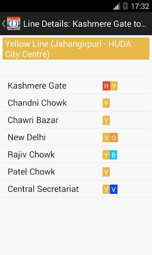 Delhi Metro Route Planner screenshot 4
